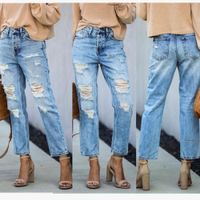 Women's Daily Cowboy Style Solid Color Crop Pants main image 1