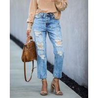 Women's Daily Cowboy Style Solid Color Crop Pants main image 4
