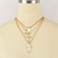 Neue Modetrend Cross Head Anhänger Damen Mehrschichtige Halskette Kombination main image 5