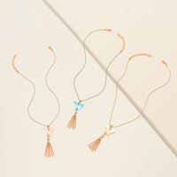 Children's Personality Creative Butterfly Tassel Girl Necklace main image 1