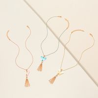 Children's Personality Creative Butterfly Tassel Girl Necklace main image 2