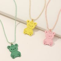 Hot Selling Children's Necklace Cute Bear Necklace main image 4