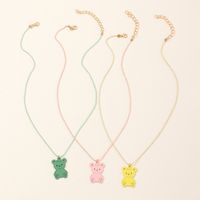 Hot Selling Children's Necklace Cute Bear Necklace main image 5