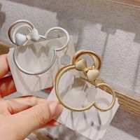 Hot Selling Fashion Metal Matte Lady Mouse Hollow Flower Hair Clip main image 1