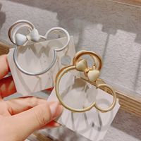 Hot Selling Fashion Metal Matte Lady Mouse Hollow Flower Hair Clip main image 2