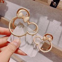 Hot Selling Fashion Metal Matte Lady Mouse Hollow Flower Hair Clip main image 3
