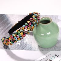 Hot Selling Fashion Wide-sided Fashion Handmade Flower Headband Wholesale main image 4