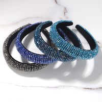 Hot Selling Fashion Beaded Winding Crystal Beads Temperament Sponge Headband main image 4