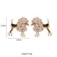 Hot Selling Creative Pearl Puppy Animal Earrings Wholesale main image 3