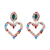 Hot Selling Fashion Heart-shaped Diamond Earrings Wholesale main image 3