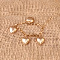 Retro Heart-shaped Exaggerated Matte Gold Metal  Bracelet For Women main image 4