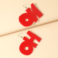Hot Selling Fashion Letter Pendant Exaggerated Earrings Wholesale main image 3