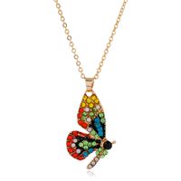 Fashion New Retro Trend Exaggerated Butterfly Creative Niche Diamond Necklace main image 6
