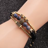 Hot-selling Emperor Stone Crown Diamond Ball Copper Bead Bracelet Set main image 1