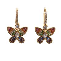 Hot Selling Fashion Micro-inlaid Zircon Butterfly Turtle Snake Animal Earrings main image 1
