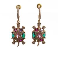 Hot Selling Fashion Micro-inlaid Zircon Butterfly Turtle Snake Animal Earrings main image 3