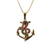Hot-selling Fashion Items New Micro-inlaid Zircon Gold Snake Copper Necklace main image 2