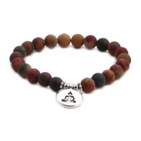 Hot-selling Fashion New 8mm Pine Lime Agate Buddha Head Bracelet For Women main image 1