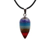 Geometric Type Ethnic Style Pendant Stainless Steel Chain Seven Chakra Pendant Sweater Chain Necklace main image 6
