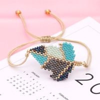 New Fashion Creative Beaded Handmade Jewelry Rice Beads Woven Leaf Bracelet For Women main image 4