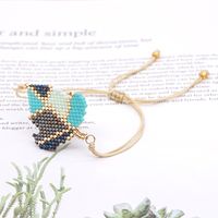 New Fashion Creative Beaded Handmade Jewelry Rice Beads Woven Leaf Bracelet For Women main image 3