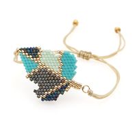 New Fashion Creative Beaded Handmade Jewelry Rice Beads Woven Leaf Bracelet For Women main image 2