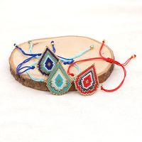 الأزياء البوهيمي نمط الإبداعية اليدوية مطرز الأرز حبة المنسوجة قطرة على شكل سوار main image 3