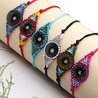 Fashion Geometric Bohemian Style Handmade Jewelry Rice Bead Braided Bracelet main image 6