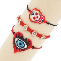 Miyuki Rice Bead Woven Jewelry Hip Hop Style Tide Diamond Skull Bracelet main image 6