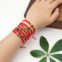 Strawberry Natural Stone Yoga Seven Chakra Natal Red Rope Couple Bracelet main image 4