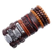 Nouveau Bracelet En Cuir Pour Hommes Rétro Tissé À La Mode De Style Hiphop main image 1