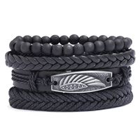 Fashion Creative New Hand-woven Cowhide Four-piece Leather Bracelet main image 1