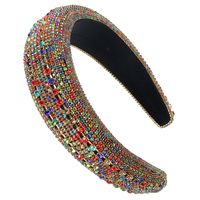 Hot Selling Fashion Colored Diamond Alloy Glass Diamond Headband Wholesale main image 1