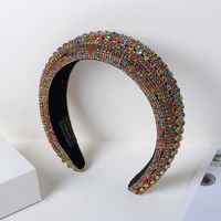 Hot Selling Fashion Colored Diamond Alloy Glass Diamond Headband Wholesale main image 4