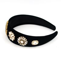Hot Selling Fashion Temperament Gemstone Crystal Two-color Personality Headband Wholesale main image 3
