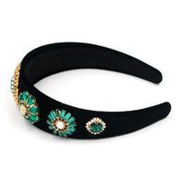 Hot Selling Fashion Temperament Gemstone Crystal Two-color Personality Headband Wholesale main image 2