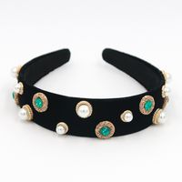 Hot Selling Fashion Crystal Clear Pearl Metal Headband main image 6