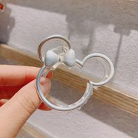 Hot Selling Fashion Metal Matte Lady Mouse Hollow Flower Hair Clip sku image 2