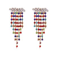 Hot Selling Fashion All-match Diamond-studded Tassel Earrings Wholesale sku image 3