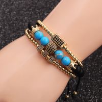 Hot-selling Emperor Stone Crown Diamond Ball Copper Bead Bracelet Set sku image 15