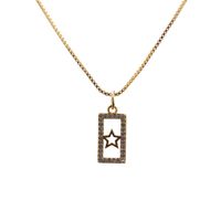 Nouveau Collier Pendentif En Cuivre De Lune De Mode Étoile Simple Pour Les Femmes sku image 1