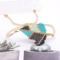 New Fashion Creative Beaded Handmade Jewelry Rice Beads Woven Leaf Bracelet For Women sku image 1