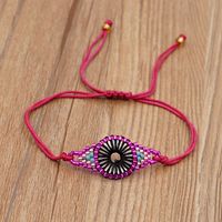 Fashion Geometric Bohemian Style Handmade Jewelry Rice Bead Braided Bracelet sku image 1
