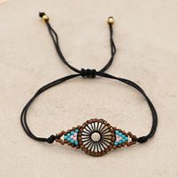 Fashion Geometric Bohemian Style Handmade Jewelry Rice Bead Braided Bracelet sku image 2