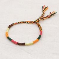 Pulsera Elástica Hecha A Mano De Algodón Trenzado Estilo Bohemio Color Arte Étnico sku image 2