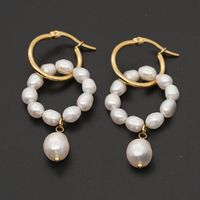 Hot Selling Fashion Special-shaped Pearls Personality Exaggerated Earrings sku image 1