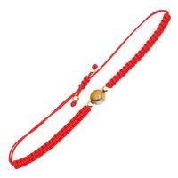 Erdbeer Naturstein Yoga Sieben Chakra Geburtsrot Seil Seil Armband sku image 3