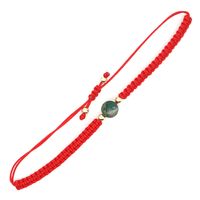 Erdbeer Naturstein Yoga Sieben Chakra Geburtsrot Seil Seil Armband sku image 6