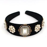 Hot Selling Fashion Temperament Gemstone Crystal Two-color Personality Headband Wholesale sku image 1