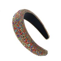 Hot Selling Fashion Colored Diamond Alloy Glass Diamond Headband Wholesale sku image 1